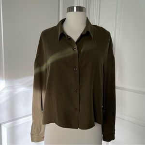 Zara TRF Olive Button-Down